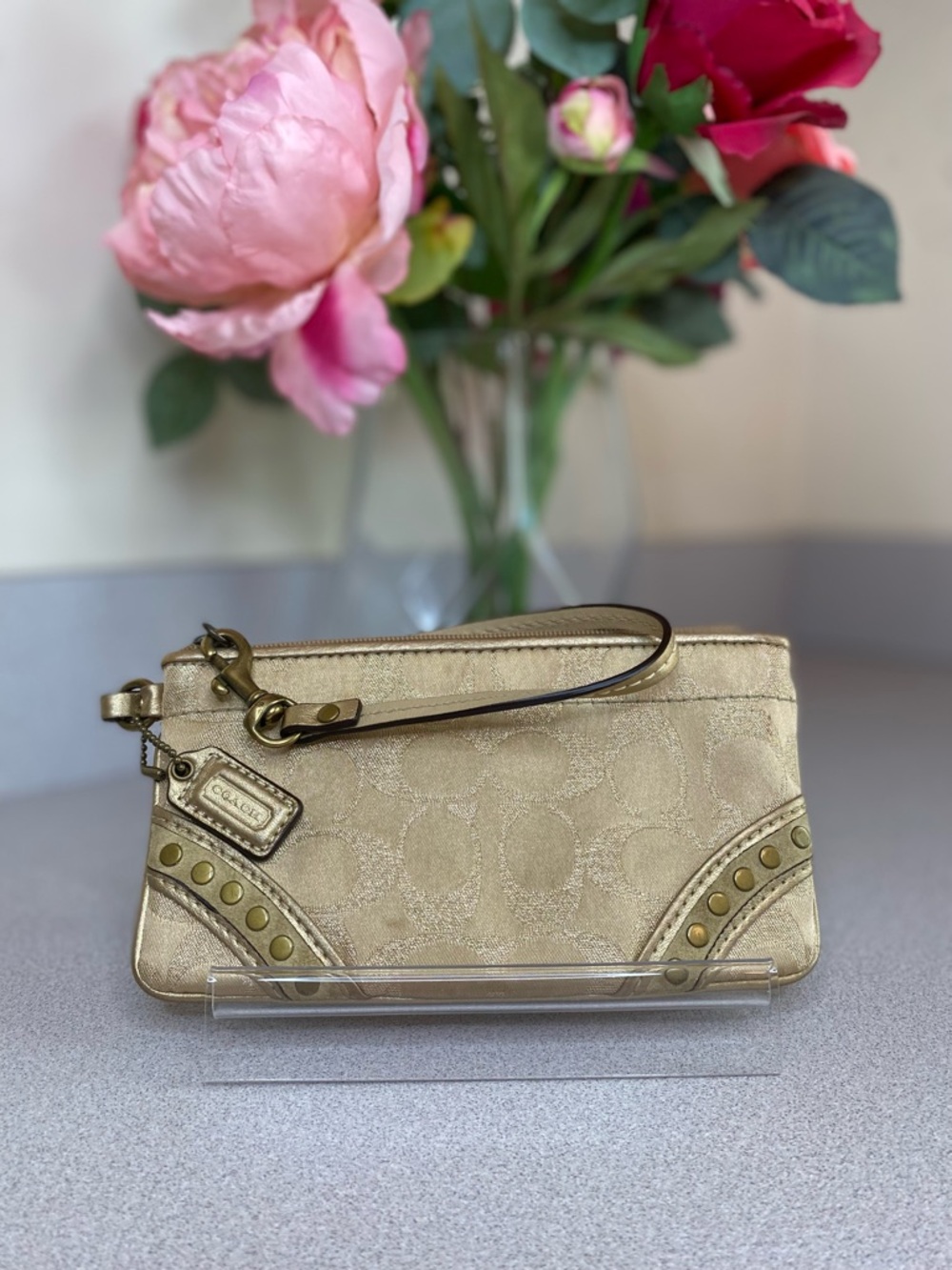 Coach Vintage Y2K Large Lurex Wristlet Clutch